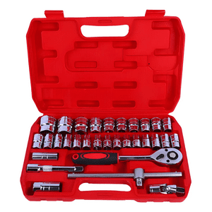 Genérico - Juego De Dados Cuadrante 1/2 Pulgada 32 Piezas/40 Color Rojo Naranja