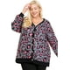 thumbnail image 1 of Cárdigan Acogedor Con Estampado Animal Mir Y Botones De Cepillo De Talla Grande, 1 of 9