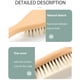 thumbnail image 4 of Cepillo para la cabeza del bebé, peine de pelo de cabra suave para niños, cerdas de madera, herramienta de masaje para bebés, ducha para recién nacidos, color madera, 2 piezas, 4 of 5