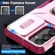 thumbnail image 5 of Funda Armada para Samsung Galaxy A55 5G con Tapa Deslizante y Soporte Magnético Giratorio Rosa, 5 of 5