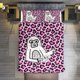 thumbnail image 2 of Pink White Gorilla Tag Comforter Set Soft 3 Pcs Twin Bedding Sets Thicken for All Season, 2 of 5