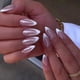 thumbnail image 1 of Donut glaseado SXVME de la marca Press on Nails, rosquilla blanca con punta francesa y almendra, 1 of 8