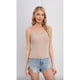 thumbnail image 2 of Polera Corta Mujer Elasticada Sin Manga Acanalada Musculosa 7607, 2 of 2