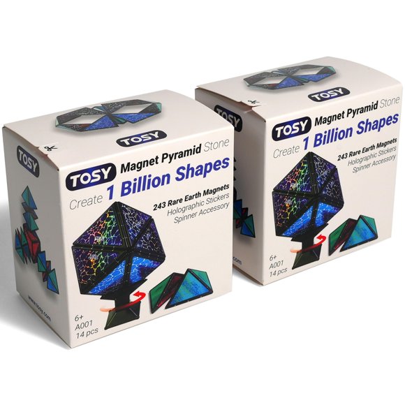 Juguete magnético que cambia de forma TOSY Magnet Pyramid Stone (juego de 2)
