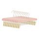thumbnail image 1 of REGALWOVEN 10 Paquete de Perchas de Madera con Clips de Pinza, Perchas Duraderas que Ahorran Espacio con Rotación de 360 Grados para Ropa, Pantalones Oro, 1 of 6