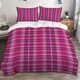 thumbnail image 1 of Vintage Pink-Purple Plaid Pattern Bedding Set Soft and Comfortable, 1 of 5