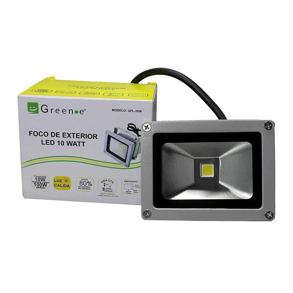 Green E - Foco Exterior Led 10w Luz Cálida