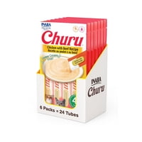 Inaba - Churu Cat Pollo Y Vacuno 14G X4 | Pack 6 Unidades