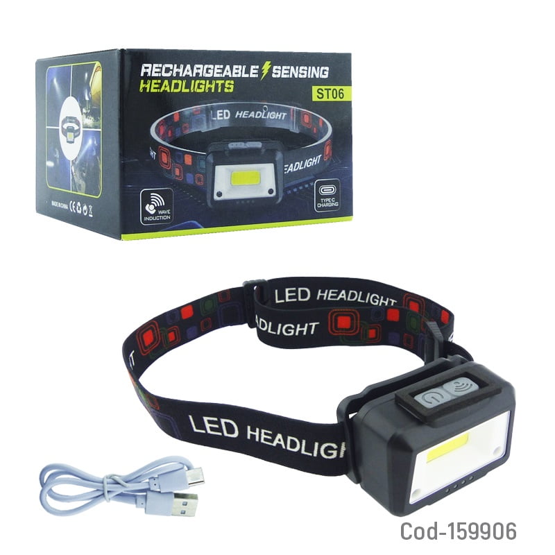 Genérico - Linterna Minero 1 Led Cob Mod.st06 Luz Bca Y Strobo