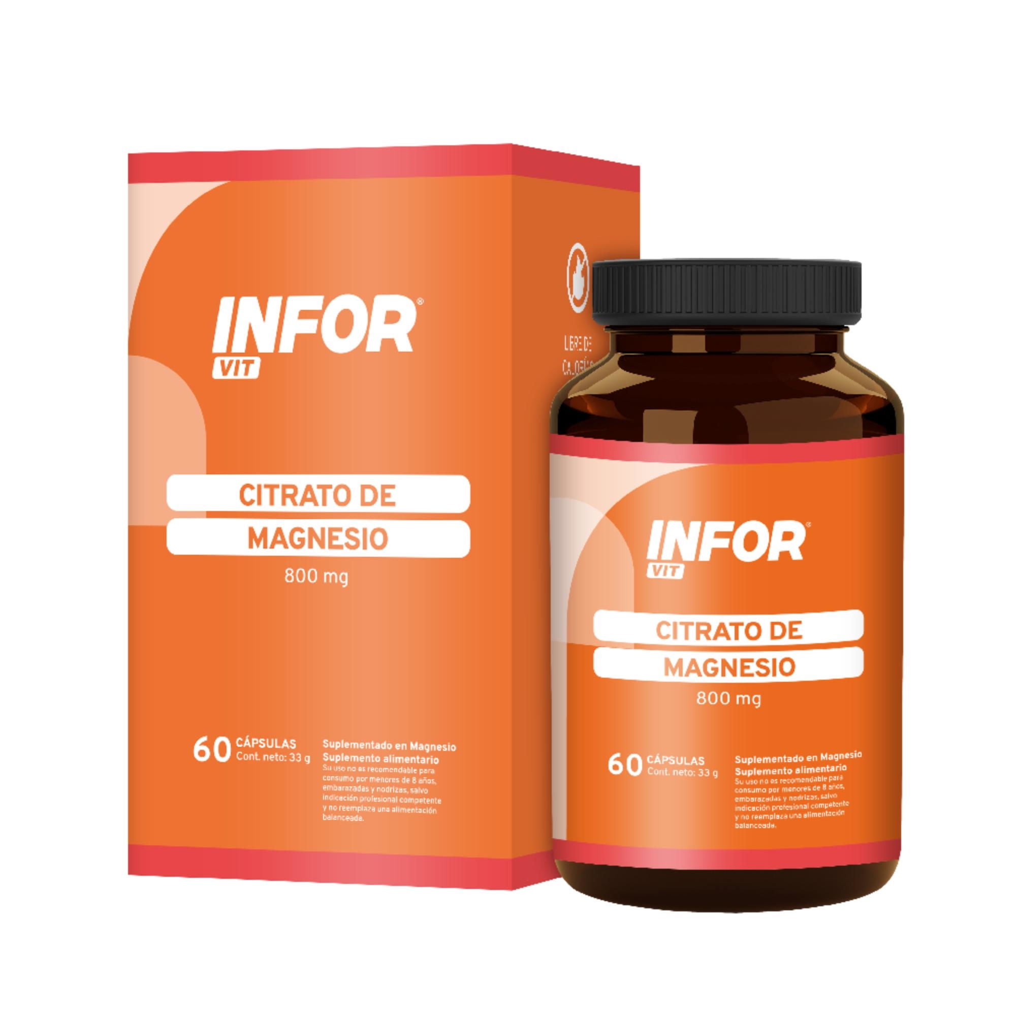 Suplemento Alimentario Citrato De Magnesio 60 Un Infor Pro