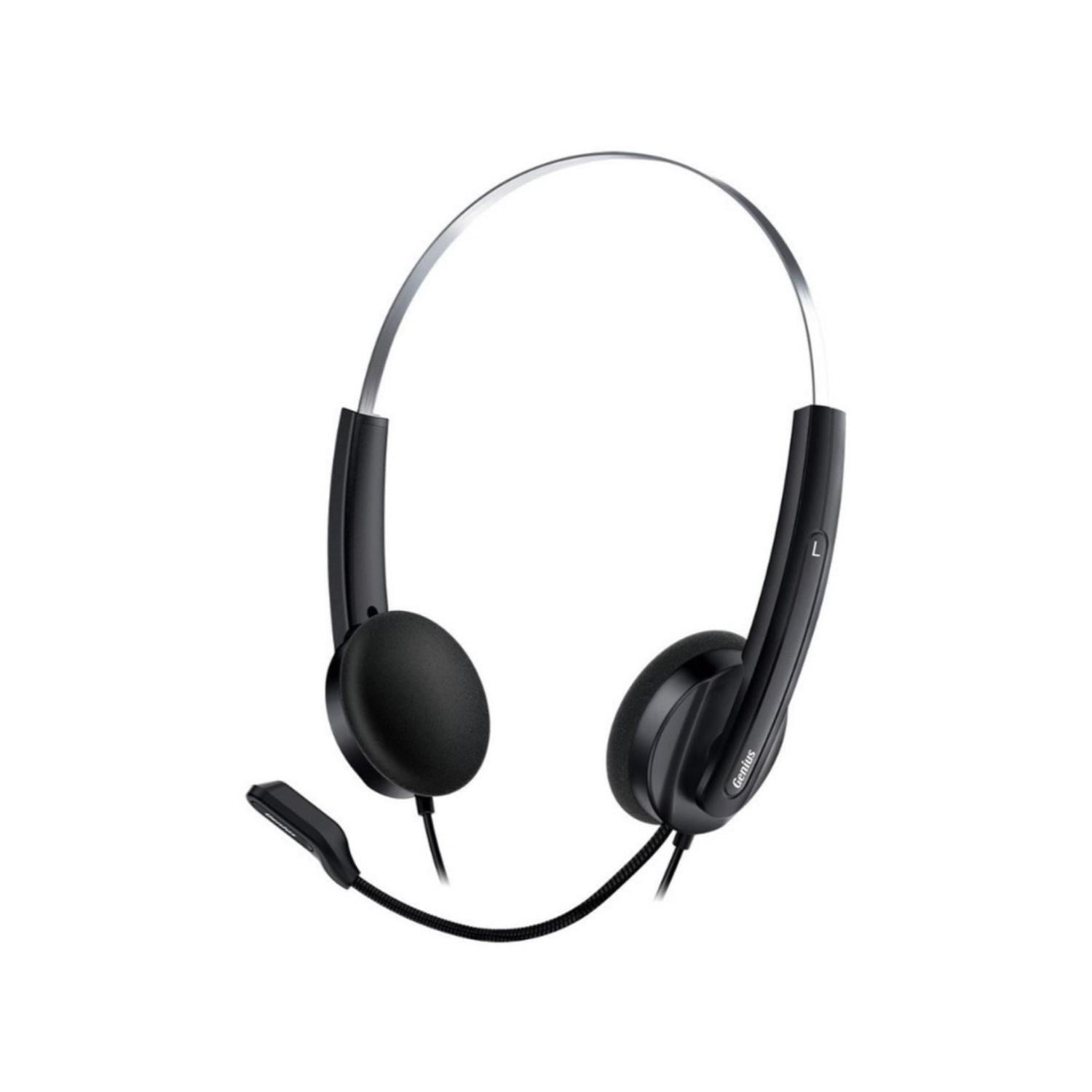 Genius - Audifono Alambrico Usb Overear Oficina Negro