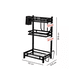 thumbnail image 2 of Rack Organizador Especiero Multiuso Cocina 3 Niveles Grande Negro, 2 of 3