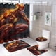 thumbnail image 1 of Hombre Flash Flashman theme 4 piece Shower Curtain Set With Rugs Waterproof Bathroom Decor Set Includes Bath Mat U shaped Rug Toilet Lid Cover And Curtain With Hooks, 1 of 6