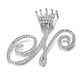 thumbnail image 1 of 1pc Personalized Cursive Initial Pendant Necklace with Cuban Link Chain - Customized Name Monogram Jewelry, 1 of 5