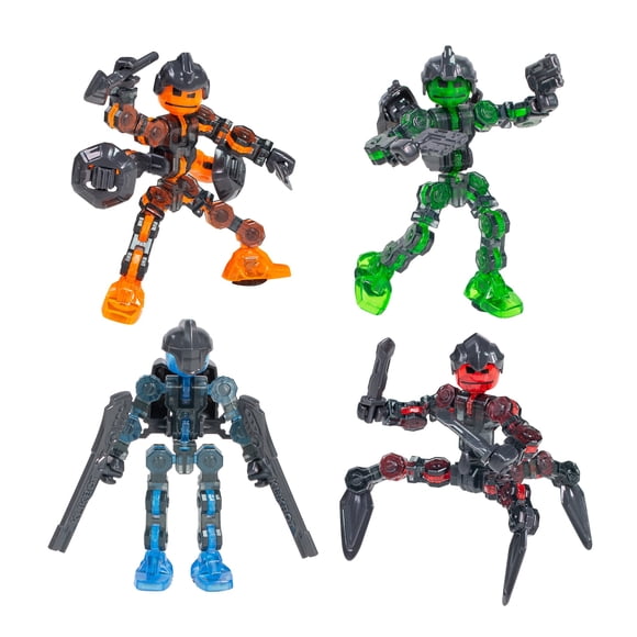 Set de figuras de acción Zing Klikbot Guardians con armas 6+ Y