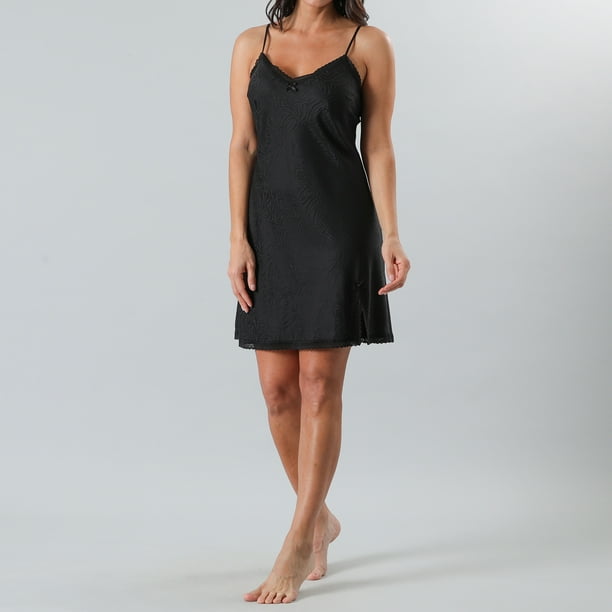 Camisola Satin Encaje Jacquard Mujer Flores 33351-2