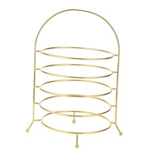 Magideal - Soporte De Exhibición De Mesa De Postres De Acero Inoxidable, Soporte De Exhibición De Dulces De Frutas, Soporte De Exhibición Decorativo De Postres P 5 Capas De Oro