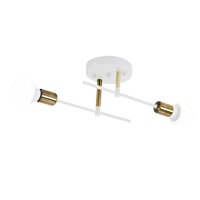 Magideal - Moderna Lámpara De Techo Con 2 Luces Para Cocina, Comedor, Apartamento Blanco