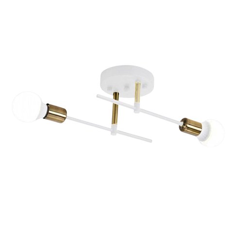 Magideal - Moderna Lámpara De Techo Con 2 Luces Para Cocina, Comedor, Apartamento Blanco