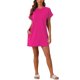 thumbnail image 1 of INSPIRE CHIC Vestido de Dormir de Manga Corta para Mujer, Mezcla de Rayón Suave con Bolsillos Laterales y Puños Enrollados para Primavera Verano 2XL Rosa Rosa, 1 of 6