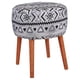 thumbnail image 1 of Pouf Bird Cayec Blanco Negro Estampado 35x35x45 cm, 1 of 3