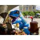 thumbnail image 3 of Disfraz inflable de dinosaurio Piamif para adulto, T-Rex, azul, Halloween, 3 of 7