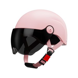 Ioensy - Casco De Moto Casco Vintage Para Adultos Hombres Mujeres Bicicleta Motocross Rosa