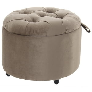 Máxima Design - Pouf Baúl Zoe Cafe Felpa 60X60X50 Cm