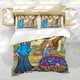 thumbnail image 5 of Maya y Miguel Conjunto de sábanas temático, trío de piezas, cómodo y amigable con la piel, diseño único, regalo de decoración para el hogar para familiares, amigos y fans,135cm *200cm, 5 of 6