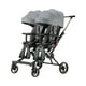 thumbnail image 1 of Coche Doble con Mesita de Comer Reclinable Gris LuBabycas, 1 of 8
