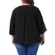 thumbnail image 3 of Agnes Orinda Conjuntos de Halloween para Mujeres Tallas Grandes Blusa de Gasa Cuello en V Manga 3/4 Verano Casual Túnica 3X Todo Negro, 3 of 6