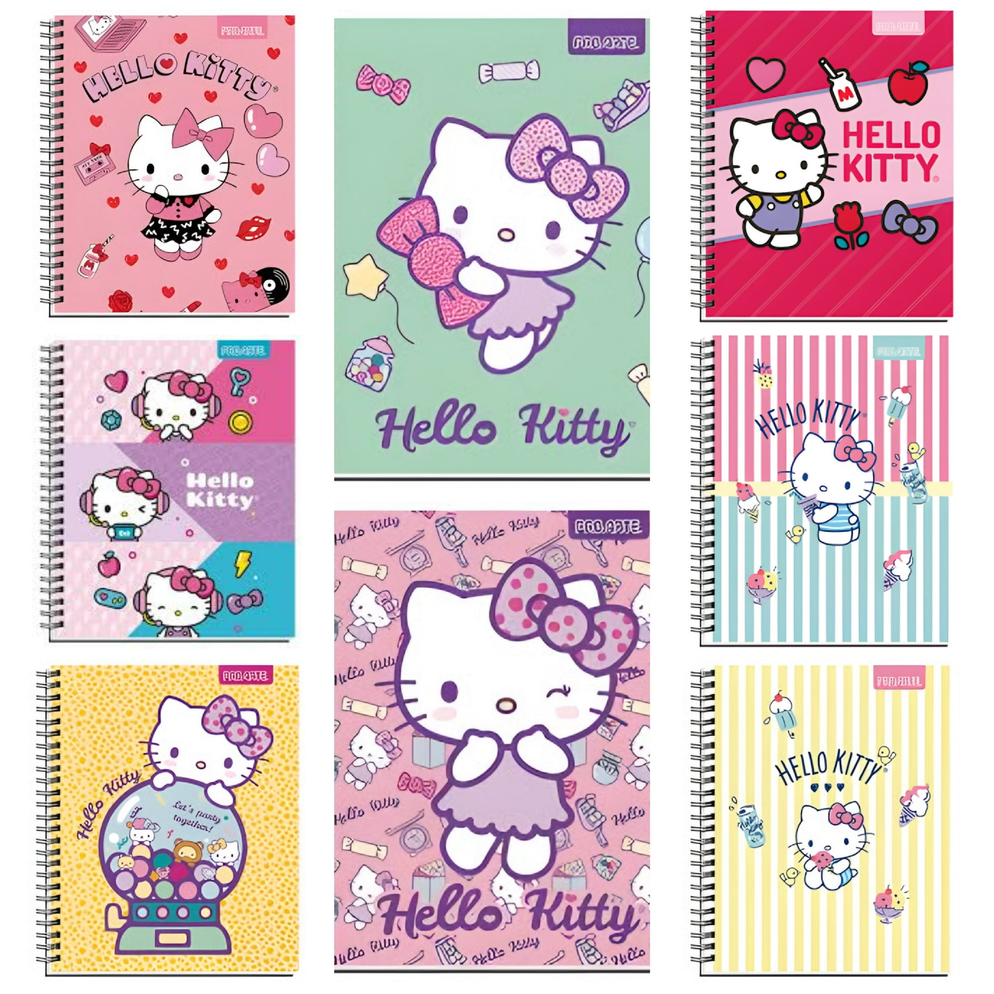 Proarte - Pack 10 Cuadernos Hello Kitty Universitarios Cuadriculados