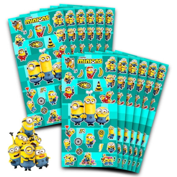 Paquete de 12 hojas adhesivas Party Favors Bundle Despicable Me