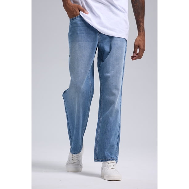 Jeans Hombre Calce Recto Focalizado Azul