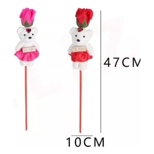 Genérico - Rosa Con Oso Regalo San Valentín Enamorados