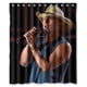 thumbnail image 1 of Cortina de ducha Kenny Chesney, juego de cortinas de baño con ganchos, tamaño 60 x 72 pulgadas, 1 of 3