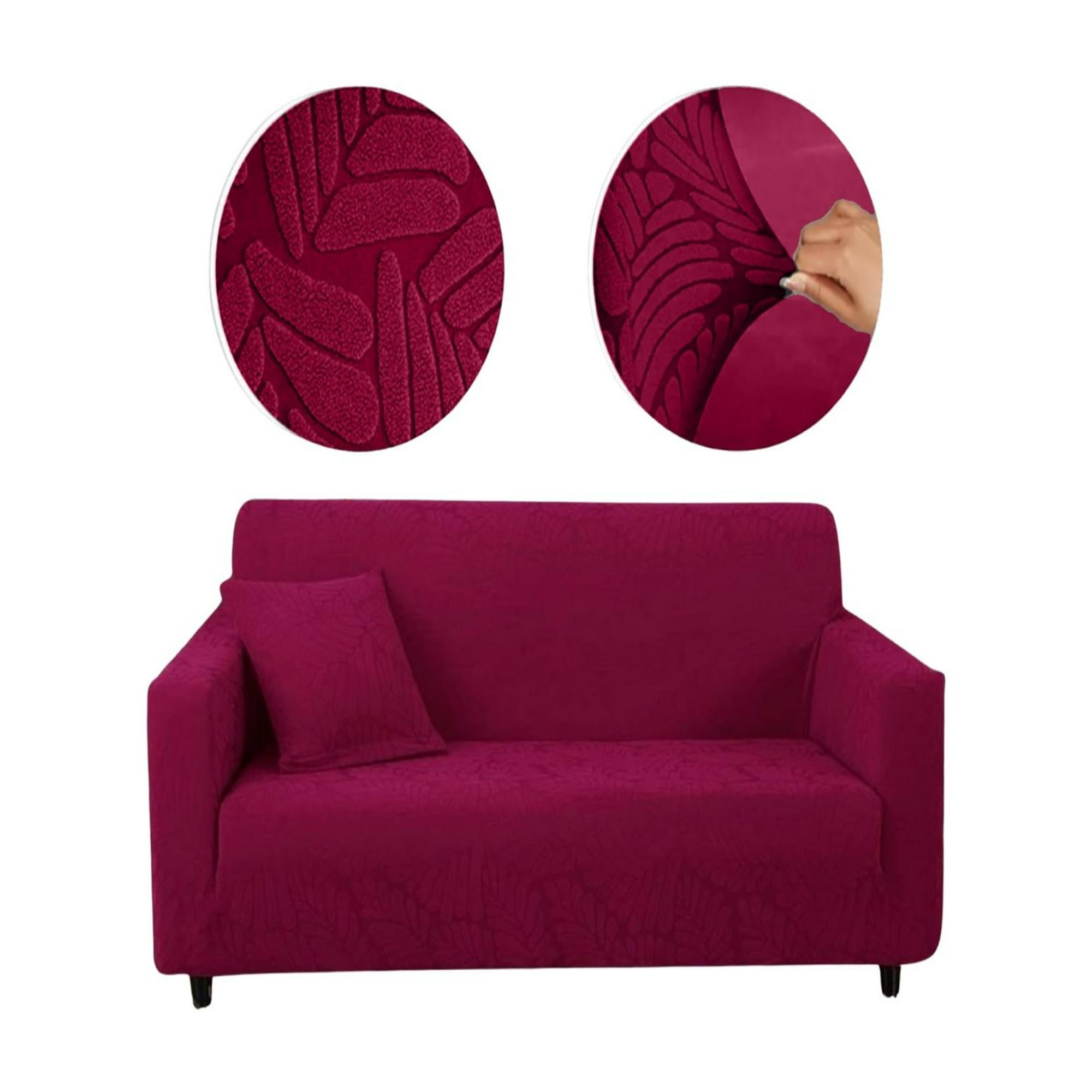 Genérico - Juego Fundas Sofá Texturizadas 3+1+1 Antideslizantes 6n6