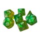 thumbnail image 1 of 7 Uds Dado Poliédrico Juguete De Entretenimiento D4-D20 Para Juego De Fiesta Amarillo Verde, 1 of 5