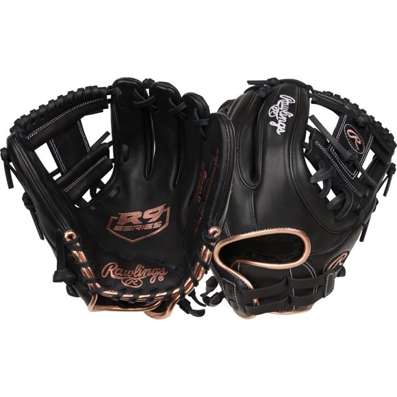 Rawlings | Guante de Softbol Fastpitch Serie R9 | 11,75" | Lanzamiento con mano derecha (RHT) | Pro I-Web | Negro