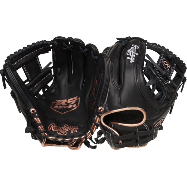Rawlings | Guante de Softbol Fastpitch Serie R9 | 11,75" | Lanzamiento con mano derecha (RHT) | Pro I-Web | Negro