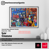 Val-Pop Ilustraciones - Colección Bares Bohemia Porteña : Bar Cinzano