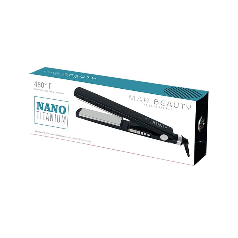 Plancha De Cabello Profesional Mar Beauty Nano Titanium 30Mm