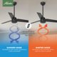 thumbnail image 4 of Ventilador de techo Hunter Cassius de 44" negro de 3 aspas con cadena de tiro, 4 of 9