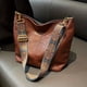 thumbnail image 1 of Wide Geometric Strap Bag, Supermarket Shopping Bag, Large Capacity Crossbody Bag, Women's Fashion Shoulder Bag, Retro New Women's Bag, 1 of 3
