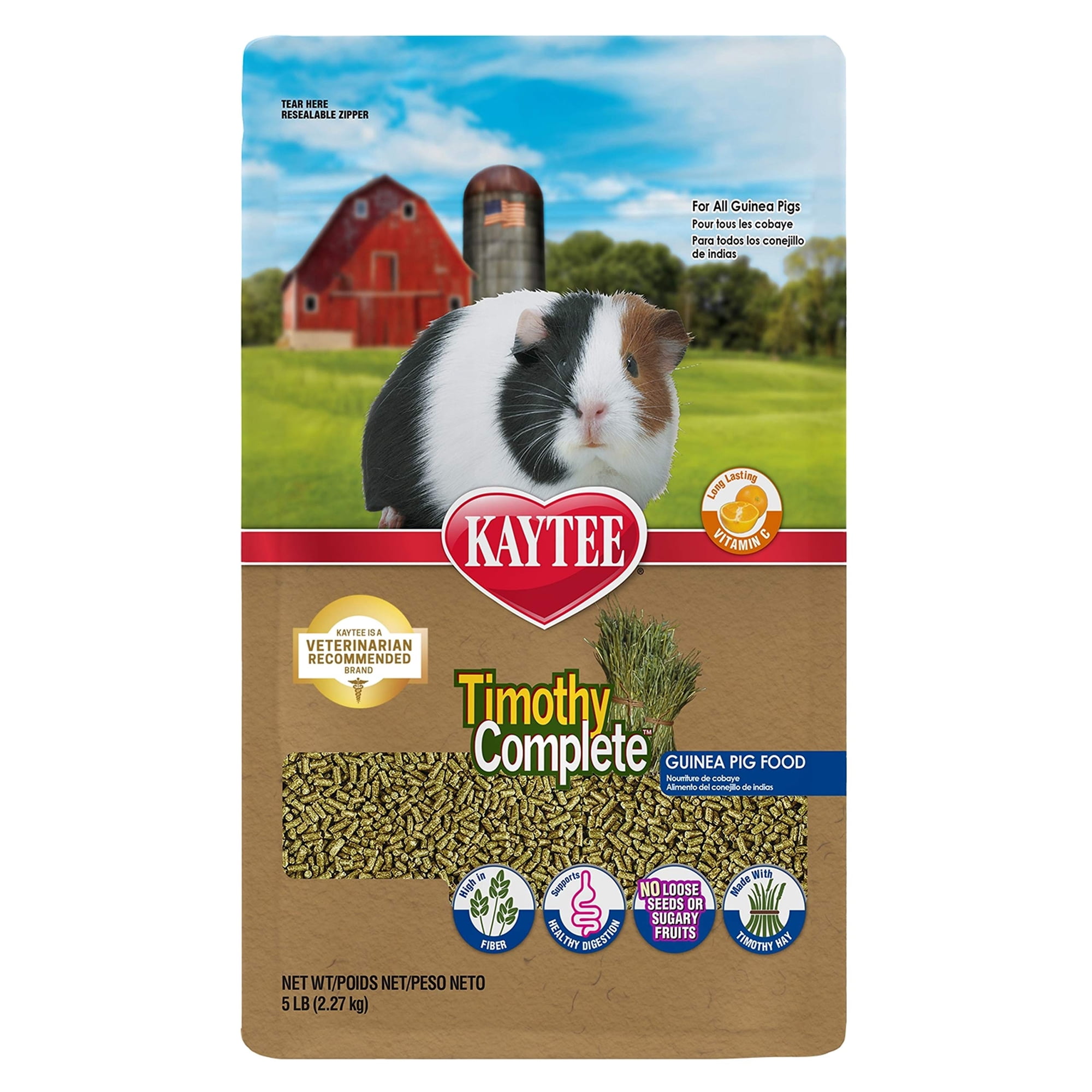 Alimento Para Cobayas Kaytee Timothy Complete, 2,27 Kg