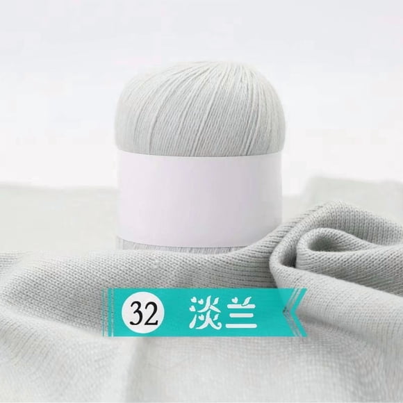Xiao Hua Hilo de punto suave, gris claro, 50 g por rollo, con puntadas definidas, perfecto para suéteres de todas las estaciones, calcetines transpirables, decoración del hogar y proyectos de punto.
