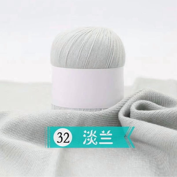 Xiao Hua Hilo de punto suave, gris claro, 50 g por rollo, con puntadas definidas, perfecto para suéteres de todas las estaciones, calcetines transpirables, decoración del hogar y proyectos de punto.