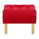 thumbnail image 1 of Pouf Wood 1c Felpa 05 Rojo, 1 of 4