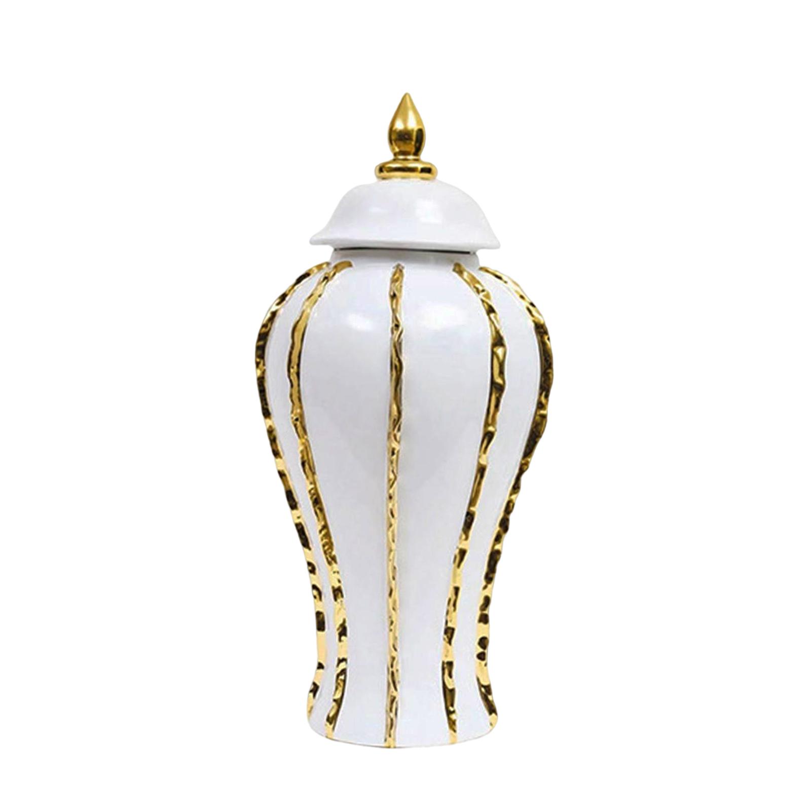 Bothyi - Tarro De Jengibre De Porcelana Organizador Almacenamiento Artesanía Escritorio Florero De Cerámica