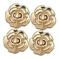 Bothyi - 4 Cierres Giratorios Para Bolso, Cierre Giratorio Para Manualidades, Bolso De Mano, Dorado